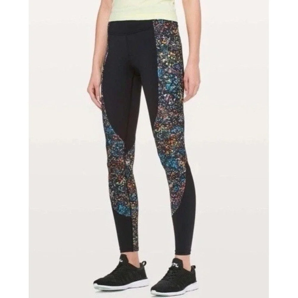 LULULEMON Wake and Train High Rise Flowerescent Leggings 4